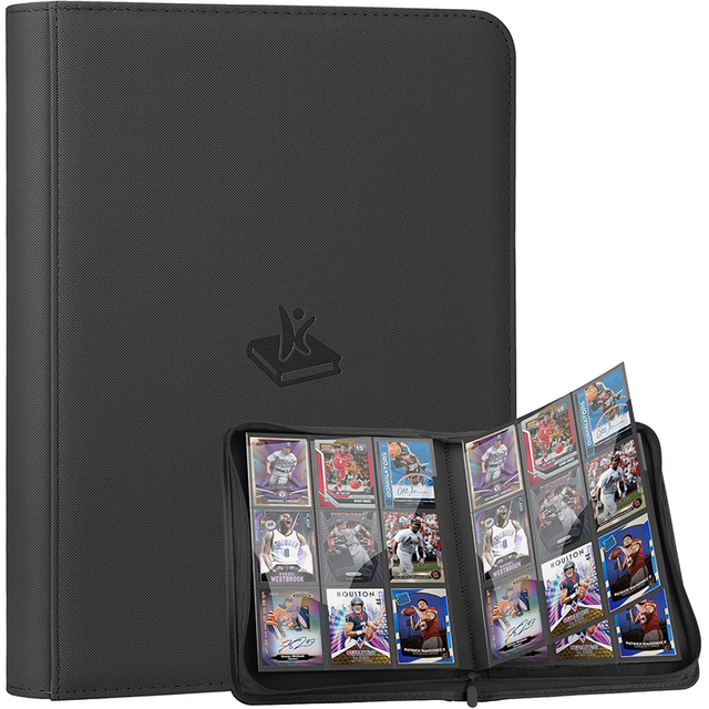 Custom Vault X 9 Pocket Trading Card Zip Binder 360 Cards 20 Side-Loading Pages, Folder for Collectible Games