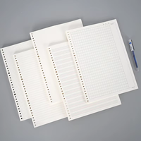 Papier de Remplacement pour Carnet Personnalisé avec Logo - A4 Rechargeable à Feuilles Mobiles, Pages Blanches/Grille/Lignées, Qualité Premium pour Bureau et École