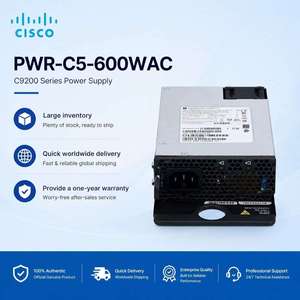 PWR-C5-600WAC <b>Catalyst</b> 9200 Series 240V Input 100V Output 3A 50/60Hz Plug-in Module AC Power Supply 1 Year Warranty - Product Image 1