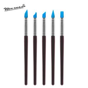 ปากกาซิลิโคนอเนกประสงค์5ชิ้น/เซ็ตอุปกรณ์ทำเล็บปากกาทำจุดแบบ DIY ชุดปากกาแกะสลักลายนูน - Product Image 3