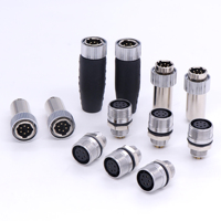 Conector de alimentación automotriz impermeable IP67 de 4 pines, macho/hembra, USB/DIN/Terminal de crimpado, enchufe M8 para PCB, número de modelo