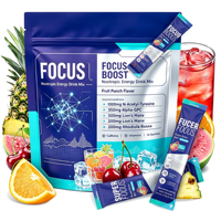 Poudre d'électrolytes en marque blanche sans sucre, saveur agrumes, sachets de nutrition sportive, Sodium, Potassium, Magnésium, Vitamine C