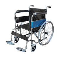 Fauteuil roulant manuel pliable Chuangen CL-809 Basic 809, structure en acier chromé robuste, capacité 100 kg, utilisation intérieure