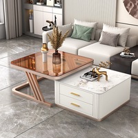 Table basse, meubles de salon, usage domestique, plateau en bois, pliable, design moderne, simple, luxe léger