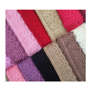 Prezzo di fabbrica disegni moda 6cm ricami multicolore Guipure pizzo tessuto <span class=keywords><strong>per</strong></span> <span class=keywords><strong>abbigliamento</strong></span> donna DB202 - Product Image 1
