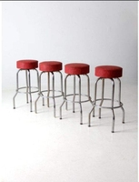 Tabourets de bar modernes en métal avec rotation à 360 degrés et base chromée pour bars à domicile, restaurants, hôtels, ateliers
