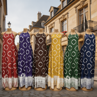 Nouvelle Robe Décontractée Ample et Imprimée à Col Halter Grande Taille pour Femmes Africaines – Collection 2026 (Vente en Gros)