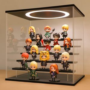 Nhà máy tùy chỉnh 3-Lớp tủ trưng bày với điều chỉnh LED ánh sáng Acrylic Collectible Rack hiển thị để lưu trữ con số & búp bê - Product Image 1