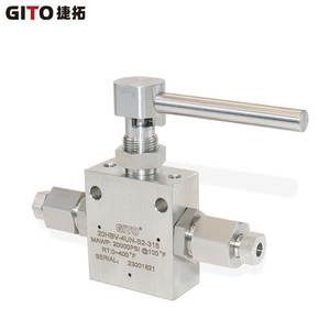 Válvula de Bola Bidireccional de Acero Inoxidable GITO 316 de Alta Presión 20000PSI con Interfaz Recta de 9/16 para Medios Gaseosos - Product Image 4