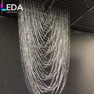 LEDA Wedding Road Guide <b>Ceiling</b> Stage Background Decoration Finished Pearl Curtain Wave Pendant Wedding Flying Butterfly Bead St - Product Image 3