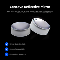 Miroir réflecteur concave en verre optique pour optique de projecteur, revêtement optique personnalisé et dimensions disponibles