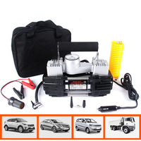 Compresseur d'air multifonction portable 2 cylindres 12V universel pour vélo, voiture, camion, SUV, gonfleur de pneu tout-terrain, pompe gonflable