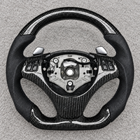 Volant en fibre de carbone M Sport pour BMW E90, E91, E92, E93 Série 3, cuir perforé, volant personnalisé