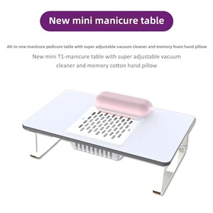 Table de manucure portable et élégante avec aspirateur super réglable et coussin repose-main à mémoire de forme - Product Image 3