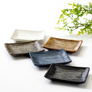 Shinogi Square <b>Ceramic</b> Japandi Small <b>Plate</b> - Product Image 1