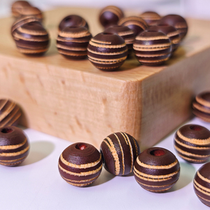 ลูกปัดไม้ทรงกลมสำหรับบูชาพระพุทธเจ้า เหมาะสำหรับทำสร้อยคอและกำไล DIY 1 ชิ้น 30 กรัม มีเสน่ห์และทันสมัย - Product Image 4