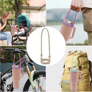 ידית בקבוק מים סיליקון רך takeawway עם רצועה עבור 8-40 בקבוק בקבוק מים סלינג אבזרים - Product Image 4