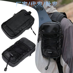 Outdoor Tactical Crossbody Bag Black Water Resistant Multi Layer Sports Shoulder Strap Unisex <b>Backpack</b> for Outdoor Activities - Product Image 1