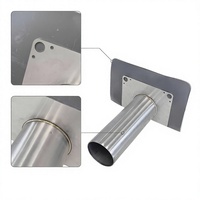 Drenaje Lateral de Techo Prefabricado de Aluminio - Compatible con TPO/PVC para Drenaje de Parapeto/Canaletas Estrechas (90/110/125mm)