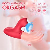 3-in-1 Lebensechter Realistischer Zungenleck Vibrator G-Punkt Brustwarzen Doppelstimulator Saugvibratoren Erotisches Spielzeug für Frauen
