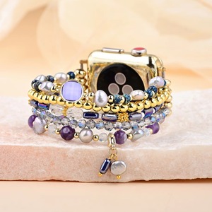 Trendybay pierre gemmes naturelles créatives pour <span class=keywords><strong>Apple</strong></span> <span class=keywords><strong>Watch</strong></span> Band perles Boho 3X Wrap Vegan corde montre <span class=keywords><strong>Bracelet</strong></span> <span class=keywords><strong>Bracelet</strong></span> <span class=keywords><strong>Bracelet</strong></span> - Product Image 2