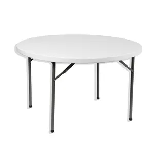 60 Inch High Quality Stackable Folding Metal Leg Plastic Banquet Round Tables