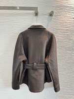 Manteau en cuir véritable tissé à la main pour femmes, veste de motard en peau de mouton pure, design automne précoce
