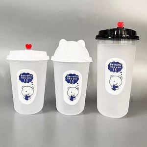 ฝาปิดแก้วกาแฟพลาสติก PP แบบใสขุ่น รูปตัวยู ขนาด 90 มม. สำหรับเครื่องดื่ม ปริมาตร 260-700 มล. เป็นมิตรกับสิ่งแวดล้อม ใช้แล้วทิ้ง รับผลิตตามสั่งพร้อมโลโก้ - Product Image 2