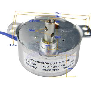มอเตอร์ซิงโครนัส ChanCs รุ่น TYD-50 110V AC 50-60 รอบต่อนาที ขนาดหน้าแปลน 42 มม. สำหรับเครื่องหมุนถ้วย - Product Image 5