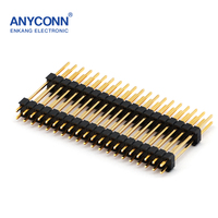 Double rangée en plastique de 2.54mm personnalisée 2X20 mâle à broche droite personnalisée en usine autres connecteurs