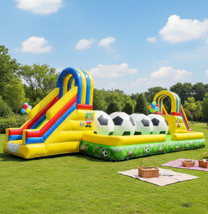 Şişme Oyun Parkı Yapı Taşları Kaydıraklı Şişme Kale Zıplama Evi Şişme Kaydırak Üfleyici Dahil Çocuklar ve Yetişkinler İçin Satılık - Product Image 6