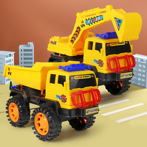 <b>Engineering</b> Vehicle Toy Excavator For Kids 4-6 Years Old <b>Plastic</b> Construction Truck With Inertial Function Unisex - Product Image 2