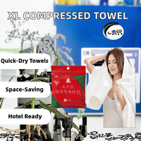 Extra Large 70*140cm Compressed Non-woven Bath Towels Quick-Dry Hygienic Biodegradable Disposable Skin-Friendly Solid Color