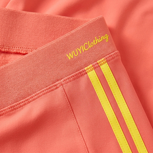 Trendy Women's 2 Piece Activewear Set Coral Orange Long Sleeve Zip-Up Cropped <b>Jacket</b> and High Waist Yoga Shorts Slim Fit <b>Workout</b> - Product Image 5