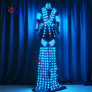 Disfraces <span class=keywords><strong>de</strong></span> caminantes con zancos LED para <span class=keywords><strong>mujer</strong></span> Light-Up <span class=keywords><strong>Robot</strong></span> Tron Performance Wear para eventos - Product Image 2