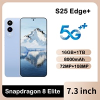 Ponsel S25 Edge+ Deca Core 16GB+1TB Penyimpanan Kamera 72+108MP 8000mAh 5G Pengenal Wajah Pengisian Cepat 65W Pengisian Nirkabel
