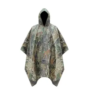 Hooded Rain Poncho for Adults Reusable Waterproof Rain Coats for Men and Women Lightweight Multifunctional Rain Gea
