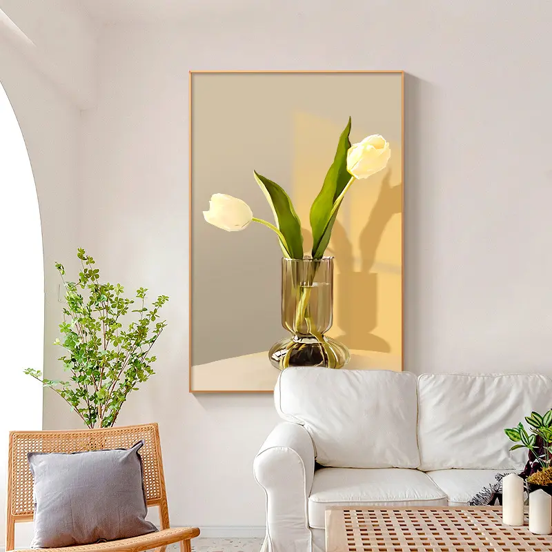 Flowers And Green Plants Crystal Porcelain Painting For Home Hotel Decoration /living Room Painting/bed Room