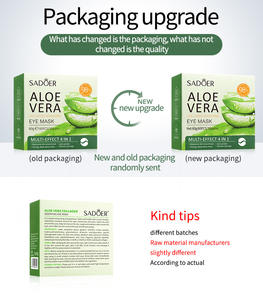 SADOER <span class=keywords><strong>Patch</strong></span> pour les yeux au collagène à base de plantes marque privée humidité cristal d'aloe vera masque pour les yeux <span class=keywords><strong>anti</strong></span>-<span class=keywords><strong>cernes</strong></span> approvisionnement OEM pour les soins de la peau - Product Image 6