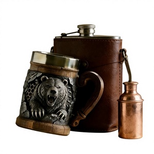 Jarra de Cerveza Pintada a Mano con Diseño Creativo de Oso Grizzly Norteamericano, Decoración para Bar en Casa, Regalo para Hombres - Product Image 2