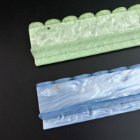 HIMORE Nouveau support en acrylique festonné de haute qualité, luxueux et élégant, épais et stable, pour Mahjong, à bords droits