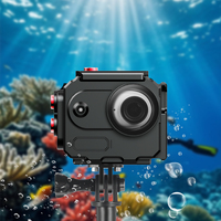 Cage de caméra sous-marine de 80 mètres, boîtier de protection à dégagement rapide, base de montage magnétique pour Insta360 GO3 GO3S, boîtier de plongée étanche