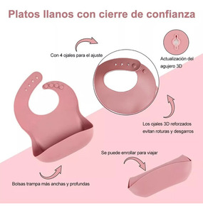 2025 Baberos de silicona Vendedor superior Suministros para bebés Juego de alimentación de bebé de silicona Juego de regalo para recién nacidos Fábrica - Product Image 5