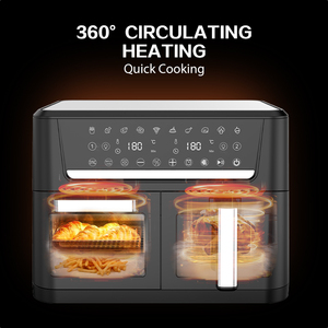 Tùy chỉnh 15L oilless điện nồi chiên sâu 2 khay 220 volt Hot Giao hàng miễn phí trực quan 3 1 Nồi chiên không khí hộ gia đình pháp nhựa - Product Image 4