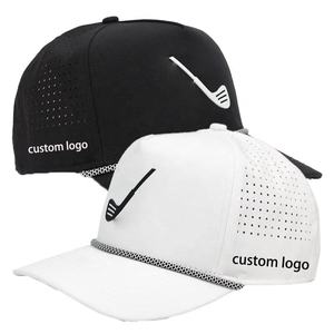 หมวกเบสบอลกันน้ำหมวกกีฬากันน้ำตาข่ายแห้งเร็วออกแบบได้ตามที่ต้องการพร้อมโลโก้แผ่นยาง - Product Image 6