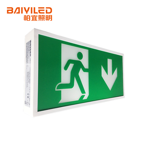 Khẩn cấp dẫn lửa <span class=keywords><strong>Exit</strong></span> dấu hiệu ánh sáng 100-240V có thể sạc lại khẩn cấp chạy người đàn ông dấu hiệu ánh sáng Ni-Cd pin Powered thép - Product Image 1