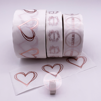 Étiquettes autocollantes transparentes personnalisées en feuille adhésive transparente Impression de rouleaux d'autocollants Logo