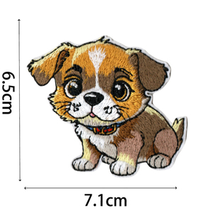 Patchs brodés thermocollants mignons de chiens de dessin animé : Chihuahua, Beagle et autres animaux - Product Image 6