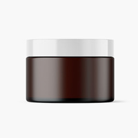 Botol scrub tubuh profil rendah desain kustom 1oz 2oz 6oz 8oz dengan tutup 50g 100g 150g 200g wadah krim kosong plastik