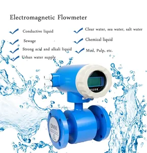 liquid sugar modbus mini chemical water meters Converter batch control Soda acid 12-24VDC inline magnetic flow meter sensor